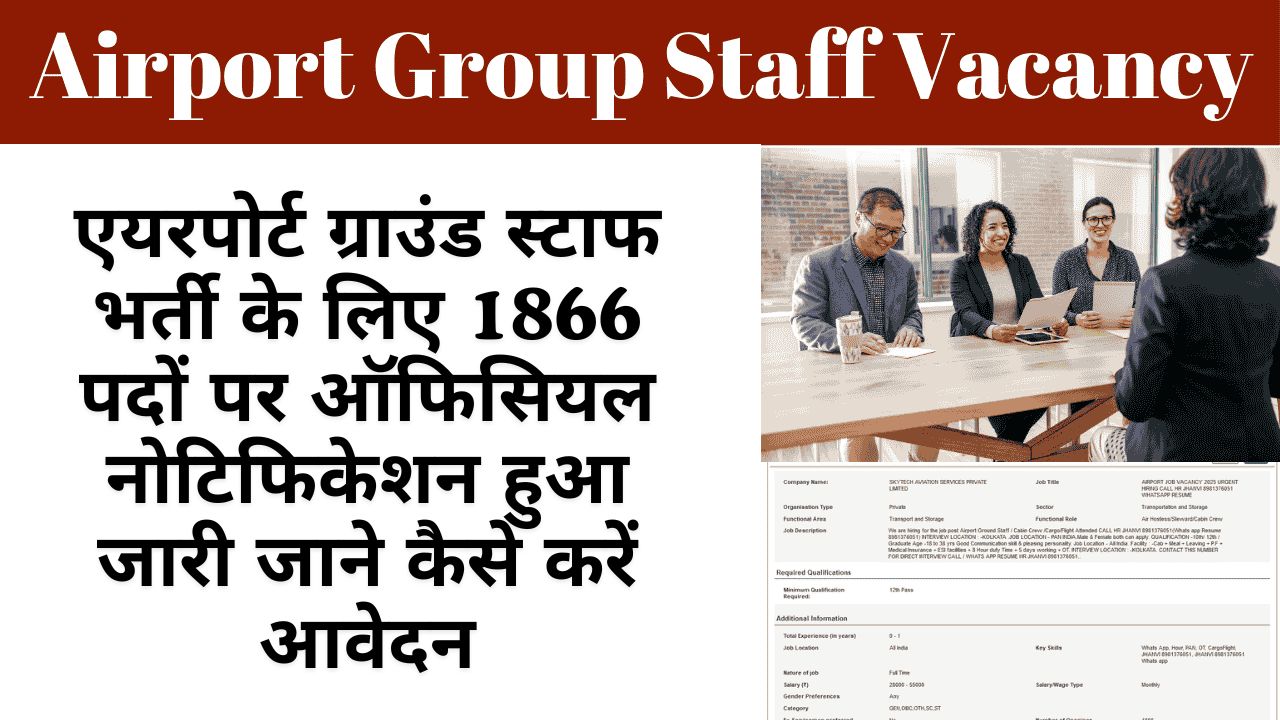 Airport Group Staff Vacancy