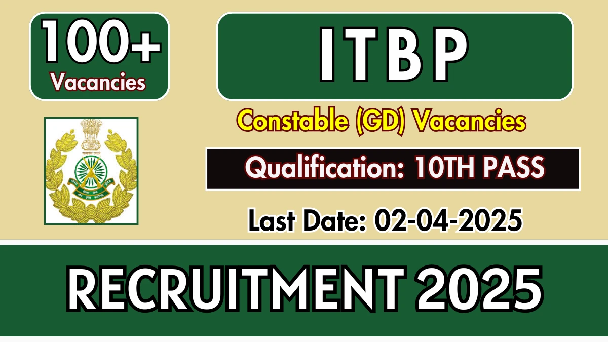 ITBP Constable Recruitment 2025