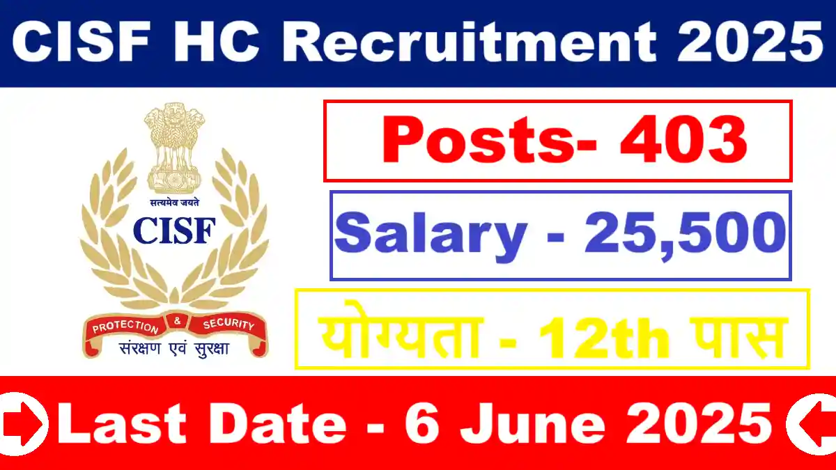 CISF Head Constable Recruitment 2025